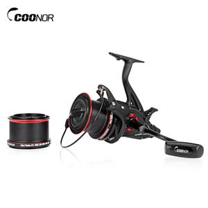 COONOR NFR9000 + 8000 12 + 1BB 4.6:1 Full Metal Spinning Fishing Reel with Double Spool Folding Handle for Fishing