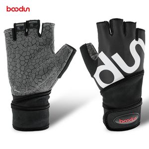 Boodun Men Women Half Finger Gym Gloves Crossfit Fitness Dumbbell Gloves Body Building Weight Lifting Wrist Sport Gloves for Musculation