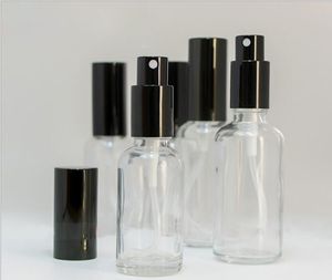 Beste Factory Prijs ml Glas Spray Flessen Clear Atomizer Hervulbare Flessen Flesje met Black Cap voor Essential Oil Parfum Cosmetic