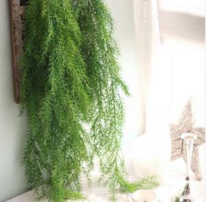 Plantas Artificiais Long Pine Agulhas Soft Imitação de Videira Rattan Casa Decorativa Planta Decoração da Parede