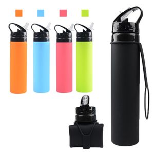 Folding My Drinking Bottle 500 Ml Outdoor Silicone Sports Water Bottle Bicycle 600ml Creative Portable H2o Bottles Sports Drink Water Bottle