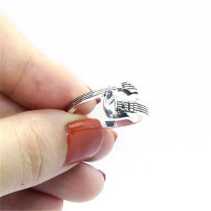 Wholesale top silver ring for girl for sale - Group buy hot Size Lady Girls Sterling Silver Ring Jewelry Newest S925 Top Quality Music Guitar Ring
