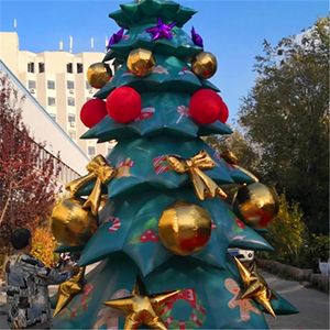 Partihandel Uppblåsbar julgran högkvalitativ gigantisk gummiballong för juldekoration