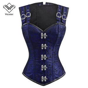 Corsetto Steampunk Corsetti e bustini Dimagrante Corpetto gotico Corsetti Corsetto Sexy Corsetto con cinturino nero Bustino con disossamento in acciaio