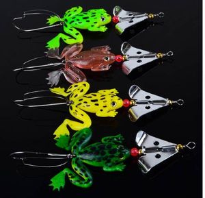 Wholesale carp lure frog resale online - New frogs Fishing Lure Set Rubber Soft Fishing Lures Bass SpinnerBait spoon Lures carp fishing tackle