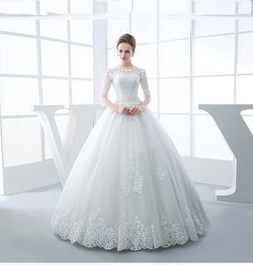 Custom Made Ball Gown Fluffy Tulle Lace Romantic Long Formal Bridal Wedding Dresses Wedding Gown 2018 Vestidos De Novia