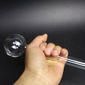 pyrex big oil burner smoking pipes Clear Glass Tube Nail for Hand Dab pipe