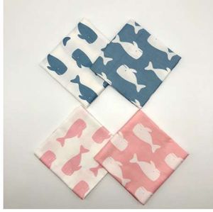 Golfinhos impressos bandanas headbands furoshiki lenço lenço lençemats tantos usos / 100% algodão tamanho 48cm (+ - 1cm)