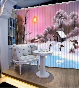 Personalizado 3d cortinas de inverno para sala de estar quarto cozinha cortina blackout cortina estereoscópica de luxo