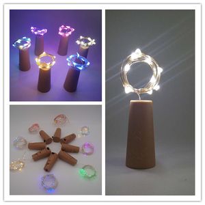 Heiße 2m 20ly Lampe korkgeformte Flasche Stopper Licht Glas Weine LED Kupferdrahtleuchte für die Weihnachtsfeier Hochzeit