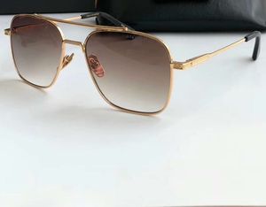 Óculos de sol piloto quadrado para homens Black Gold Brown Shaded Shades Unisisex Sunglasses Glasses Sonnenbrille New WTH Box