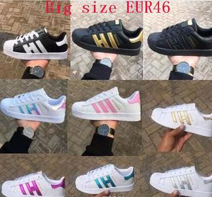 Herren Casual Sports Schuhe Mode Superstar Flat Schuhe für Frauen Leichtes PU Leder atmungsaktives Schuhmenschen flach weiße Tenis Schuhe Zapatillas Hombre