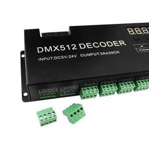 4set DC5V-24V ricevitore trasmettitori wireless WS2811 2801 LPD6803 RGB LED DMX512 decodificatore 1990 24Canale 3A 1728W / 768W per luce LED