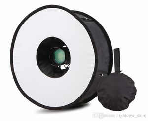 Wholesale foldable flash diffuser for sale - Group buy Lightdow cm Foldable Ring Speedlite Flash Diffuser Macro Shoot Round Softbox for Canon Nikon Sony Pentax Godox Speedlight Rated bas