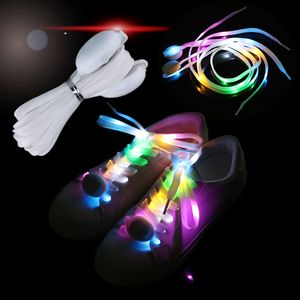  Yenilik Aydınlatma LED Lamba Yanıp Sönen Aydınlık Ayakkabı Bağcıkları Light Up Flaş Parlayan Shoelace 7 Renk