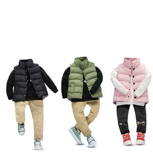 Crianças Winter waistcoat menino casacos outerwear casacos para meninas colete infantil colete bebê sem mangas veste colete windbreaker jaqueta 2 8 anos