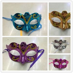 Promoção Vendendo Máscara Do Partido Com Máscara de Glitter Ouro Venetian Unisex Sparkle Masquerade Máscara Venetian Mardi Gras Máscaras Masquerade Halloween