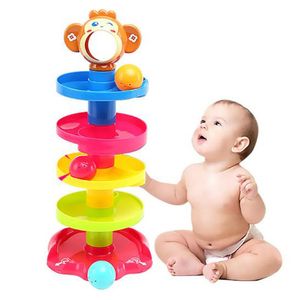 Baby Toys Tower Puzzle Rolling Ball Bell Stackers Kids Toys Developmental Educational Toy Rolling Ball for Children Hand-ball Baby Toys