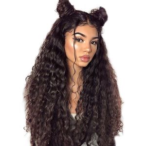 Whloesale Virgin Hair Water Wave Lace Front Wigs with Baby Hair Brazilian Glueless Lace Front Human Hair Lace Wigs for Black Women