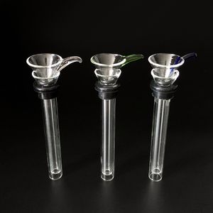 Glass slides set male/female stem slide funnel tube rubber grommet downstem for water pipe glass bong