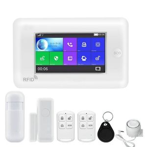 Wholesale diy alarms systems resale online - BONLOR All Touch Screen Alexa Version MHz GSM WIFI DIY Smart Home Security Monitor Alarm System Kits For