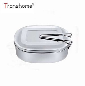 Wholesale thermal lunch box resale online - Transhome Stainless Steel Lunch Box Single Layer Student Lunch Box With Handle Eco Friendly Microwavable Thermal lunch box
