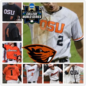 Kolej Beyzbol Giyiyor Oregon Eyalet Beavers #23 Kevin Abel 8 Michael Conforto 23 Jacoby Ellsbury 11 Trevor Larnach Osu Beyzbol 2018 CWS Erkekler Gençlik Çocuk Forması