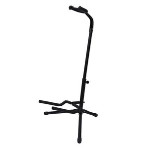 Fasdga Black Collapsible Iron Tripod Guitar Stand with Protective Velveteen Rubber Padding for Electric, Acoustic, and Bass Gu