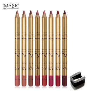 IMAGIC 8 Colors Lip Liner Pencil Makeup Set Kit Natural Waterproof Long Lasting Lipliner Pencil Make Up Cosmetics Tool 8pcs in one set