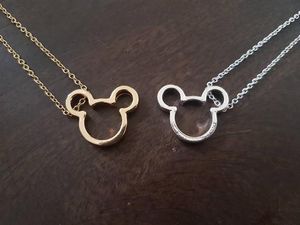 10PCS Cute Simple Mouse Necklace Cartoon Animal Character Mouse Ears Head Face Silhouette Necklaces for Kids Baby Girls