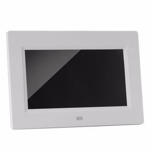 Freeshipping UE / EUA Plug 7 Polegada 800 x 480 de Alta Resolução Digital Photo Frame Álbum Calendário / Vídeo / Movie Player Com Controle Remoto