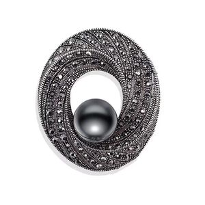 Incredibile spilla da donna con diamanti neri Vendita calda Cristalli Bling Bling strass Colore nero Spilla da donna Hijab Wear Pin