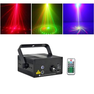 Mini 8 Big Patterns RG Laser Projektor Stage Utrustning Ljus 3W Blå LED Mixing Effect DJ KTV Show Holiday Laser Stage Lighting L08RG
