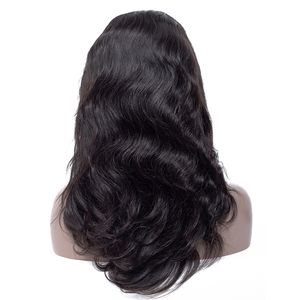 Atacado Brasileiro Virgem Onda Do Corpo Do Cabelo Humano Perucas Para As Mulheres Negras Perucas Dianteiras Do Laço Ajustável Pré Arrancadas Perucas Dianteiras Do Laço Com o Cabelo Do Bebê