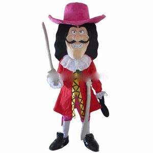 2018 Hot sale Vikings Pirate Captain Hook Mascot Costume Fancy Dress Adult Free Shipping