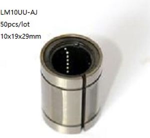 50 قطعة / الوحدة LM10UU-AJ LM10UUAJ LM10-AJ 10 ملليمتر تعديل الخطي انزلاق جلبة الحركة الخطية محامل أجزاء طابعة 3d cnc راوتر 10x19x29 ملليمتر