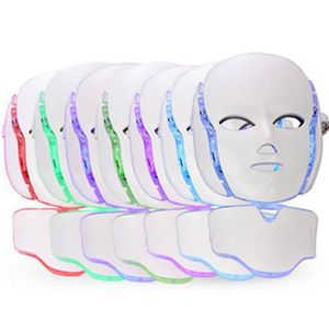 Heta 7 färger PDT LED Mask Skin Whitening Skin Rejuvenation Photon LED Light Therapy Face Neck Hem Använd hudvård Ansiktsmaskin