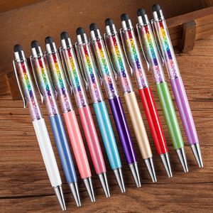 1 PCS Kreatywne kryształowy pióro Diamond Pens Pens Stationerery Ballpen Stylus Pen Pen Pen 13 Kolory Oley czarny wkład 1,0 mm