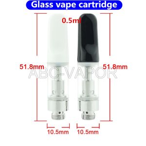 خرطوشة vape الزجاجي 510 البخاخة 4 ثقوب لفائف السيراميك .5 ml VAPE 510 خرطوشة خرطوشة المرذاذ بالجملة