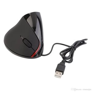 Schwarze kabelgebundene optische Gaming-Maus mit ergonomischer vertikaler USB-Maus für Computer-PC-Laptop