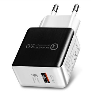 QC 3.0 Быстрое настенное зарядное устройство USB Quick Charge 5V 3A 9V 2A Адаптер питания для путешествий Быстрая зарядка US EU Plug для iPhone 7 8 X Samsung Huawei Phone