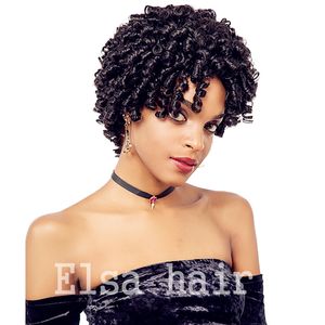 Wholesale short natural hair for black women for sale - Group buy Afro pixie cut wave humanhair wigs None Lace Front Short HumanKinky Curly brazilian hair Natural black Machine made wig for black women