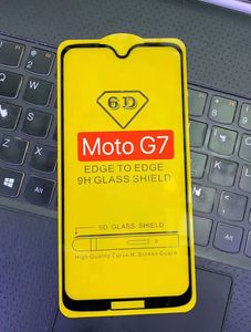 Volledige Cover 9D Gehard Glass Screen Protector AB Lijm voor Motorola Moto Z4 G7 Eén Power P30 Play 100pcs / lot