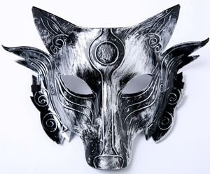 Halloween Dekorationer Retro Party Wolf Mask Skräck Rolig Masquerade Masker Full Facemask Pitys Tillbehör Gold Silver Valfri 20PCS WLL802