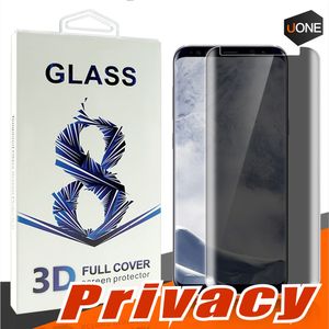 Dla Samsung Galaxy S9 S8 Plus Note8 Prywatność Temperowane Szkło Anti Spy Anti Glare Ochronne Szkło Screen Protector Folia do S7 S6 Edge