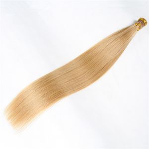 Hot sale Top quality I tip hair extensions 300strands per 1Gram per strand keratin stick human virgin remy hair extension