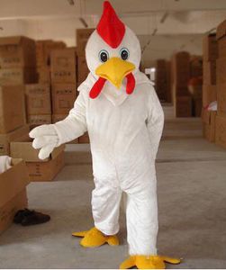 2018 Vendita calda Costume da mascotte di pollo bianco per adulti Prezzo all'ingrosso Mascotte del gallo