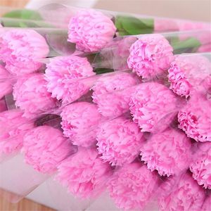 Artificial Carnation Soap Flower Wedding Birthday Mother Teacher Day Gift Flowers 5 Colors Carnations