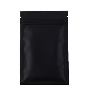 Высокого качество 12 X 18 см, 100 X Металлический Mylar Ziplock мешки с плоским дном черных алюминиевой фольгой небольшого почтового замка пластиковые мешки
