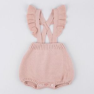 Boutique Newborn Baby Clothes Wool Jeans Package Fart Clothing Princess Conjoined Jeans clothing Girls Handmade Wool Romper Jumpsuit Kids